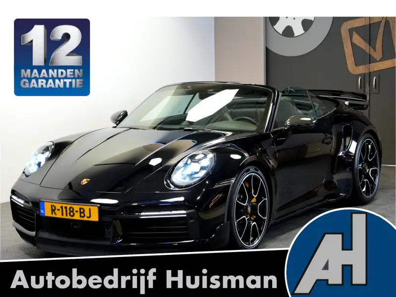 Porsche 911 Cabrio 3.8 Turbo S 478kW/650pk PDK8 SPORT DESIGN + AERO-PAKKET + BURMESTER + NACHTZICHT + ADAPT.CRUISE + 360 CAMERA + LIFT + KEYLESS ENTRY&DRIVE + SPORT CHRONO + PDLS PLUS + PASM SPORT -10MM + TARGET BLU EYE + VOL XPEL PPF + 20/21 INCH EXCL.DESIGN! 2022 leasen bij DreamLease: foto 1