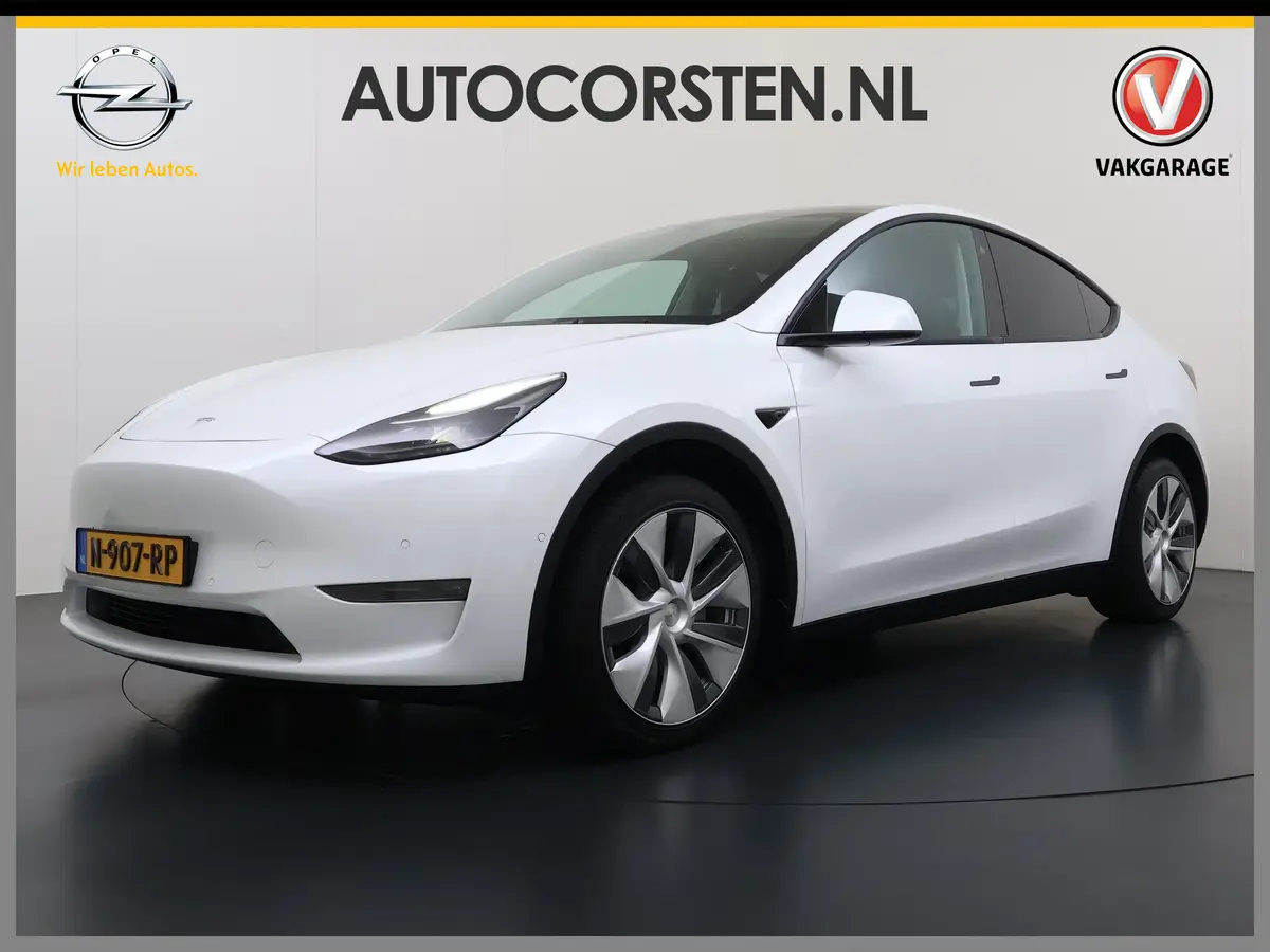 Tesla Model Y Long Range AWD 75kWh 514PK Warmtepomp Stuur+Stoel+Achterbankverwarming Panoramadak Camera's Adap.Cruise Navi Ecc Premium-Audio Leder SOH 91,4% 4WD: foto 1