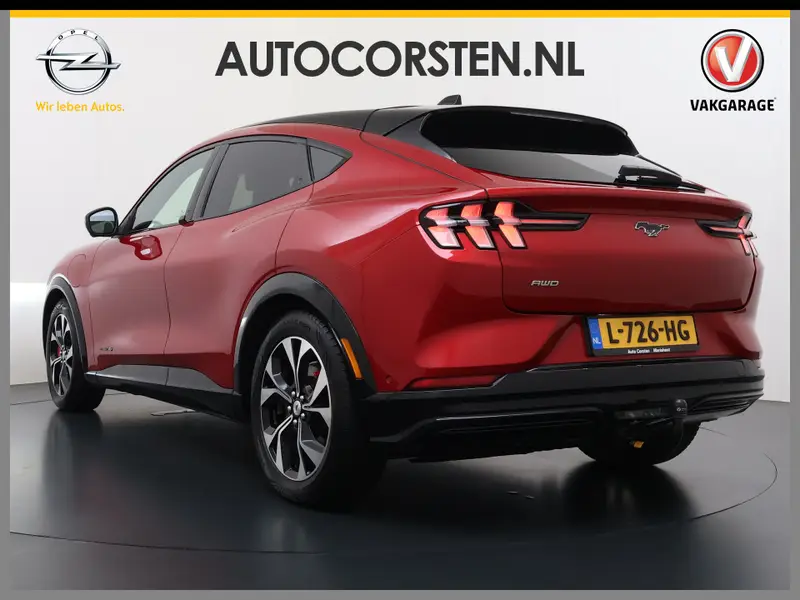 Ford Mustang Mach-E AWD 75kWh Leer+Elekt.+Memory Pano-Dak Trekhaak 360°Camera Adap.Cruise B&O®-Hifi SOH 94% Stoel+Stuurverwarming Elek.Stoelen Navi Pdc 2021 leasen bij DreamLease: foto 2