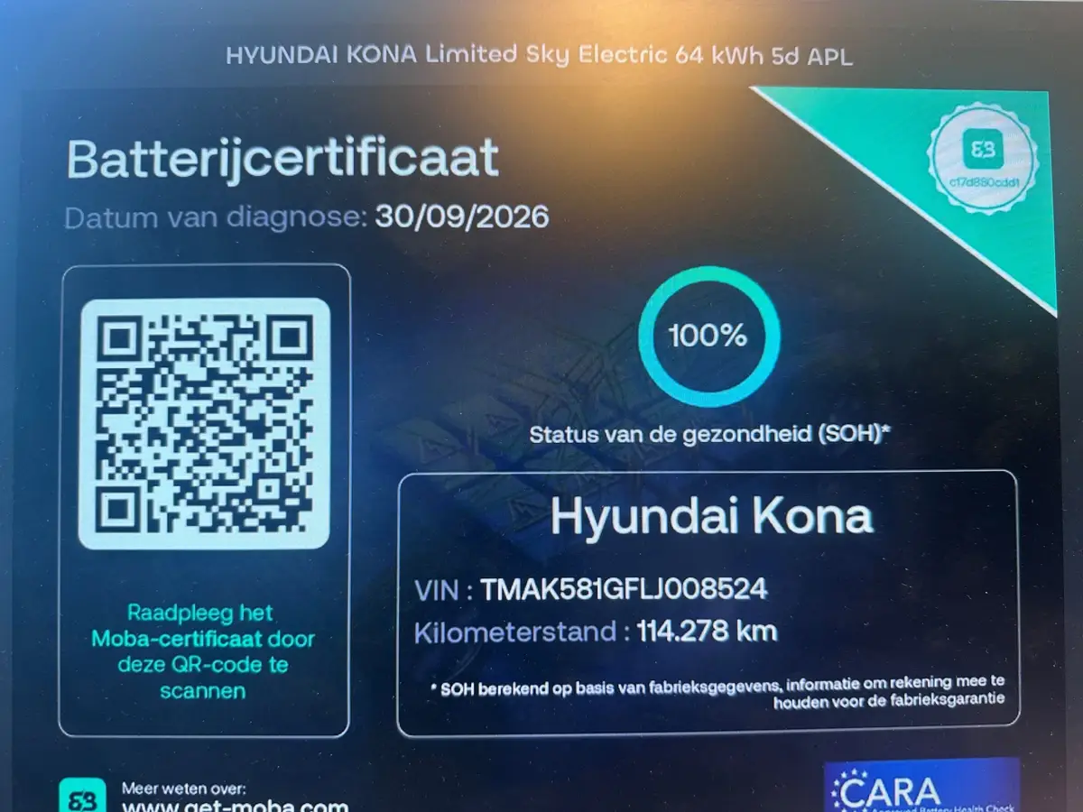 Hyundai Kona EV Premium Sky 64 kWh FASE 3 SOH 100% PANO LEER FASE 3 HEAD UP LINE ASS: foto 2