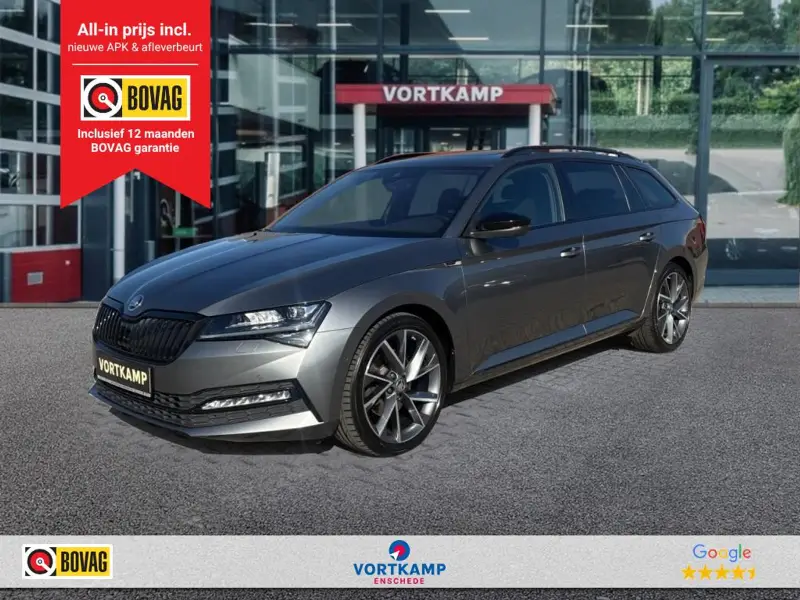 Škoda Superb 2.0 TDI DSG SPORTLINE PANO-DAK/TREKHAAK/360CAM/ELEK-KLEP/ACC/STOELVERW 2023 leasen bij DreamLease: foto 1