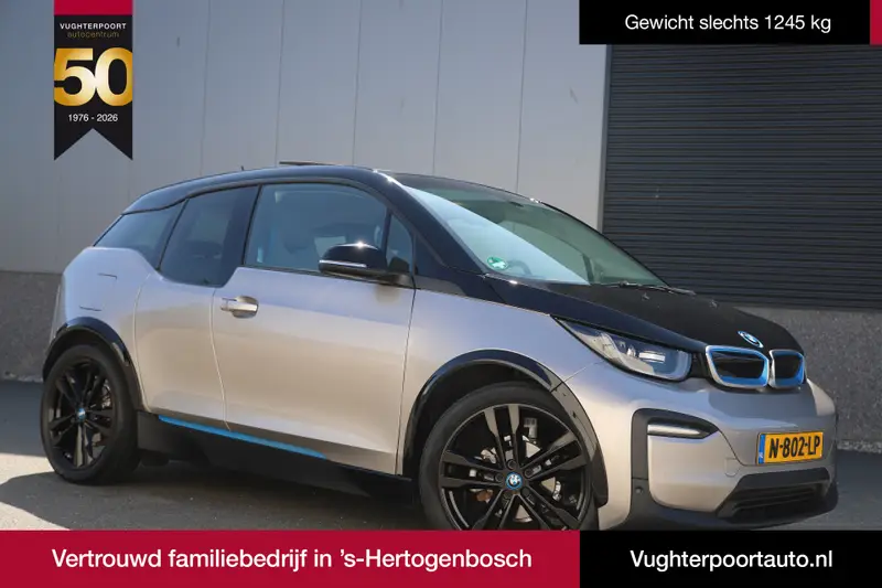 BMW i3 Executive 120Ah 42 kWh*Kaschmir silver*Sunroof/Carplay/W-pomp/20"Jetblack 2021 leasen bij DreamLease: foto 1