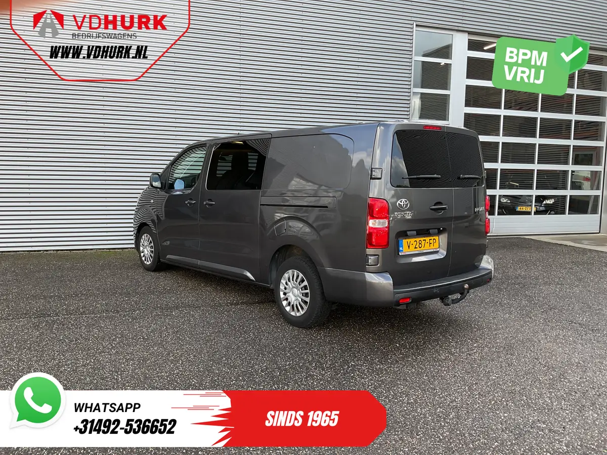 Toyota ProAce Worker 2.0 180 pk Aut. L3 DC Dubbel Cabine EXPORT DB-Riem V.V./ 2x Schuifdeur/ Navi/ Climate/ Trekhaak/ Cruise: foto 2