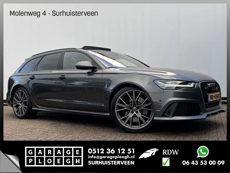 Audi RS6 A6 Avant 4.0 TFSI Quattro Performance 606PK B&O 3D Akrapovic Pano Trekhaak Orig.NL! 2016 leasen bij DreamLease: foto 1
