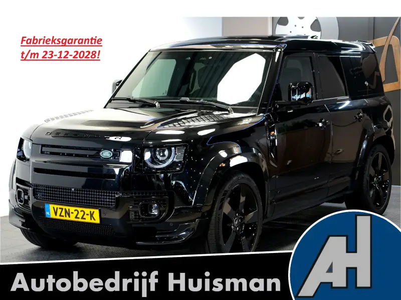 Land Rover Defender 5.0 P525 110 V8 GRIJS KENTEKEN!! PANORAMADAK + MERIDIAN SURROUND + MATRIX LED + BODYKIT + STOELVERWARMING&-KOELING + STUURVERWARMING + 360 CAMERA + KOELKAST + SPORTUITLAATSYSTEEM + NAPPALEER + ADAPT.CRUISE + PARKSENSOREN + 22" LM-VELGEN!! 2023 leasen bij DreamLease: foto 1