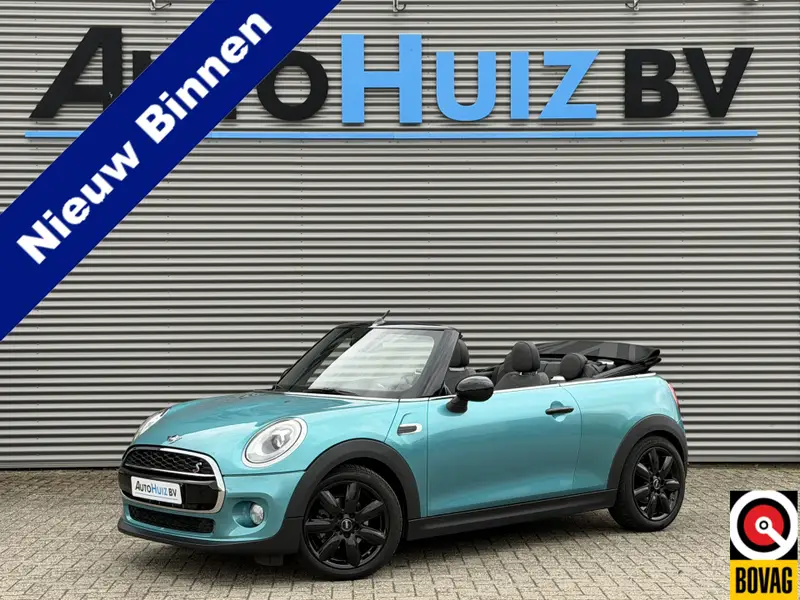 MINI Cooper Cabrio Mini 1.5 136 PK Chili Wired Pakket LED Navi Pro PDC Union Jack Dak Stoelverwarming DAB Keyless Entry 2017 leasen bij DreamLease: foto 1