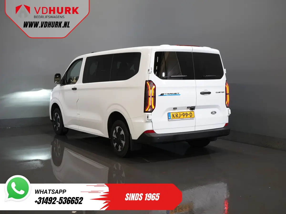 Ford E-Transit Custom Kombi Trend 71kWh 360 km WLTP (Excl. BTW/Incl. BPM) LED/ Standkachel/ Stoelverw./ Stuurverw./ Carplay/ 9 P/ 9 Persoons/ Combi/ Climate/ Camera/ PDC/ Cruise: foto 2