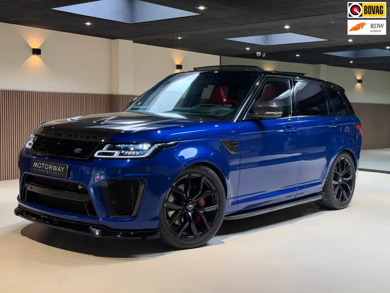 Land Rover Range Rover Sport 5.0 V8 SC SVR|pano|360|Merdian|HUD|Alcantara hemel|Carbon|Stoelverkoeling|Maxton| 2018 leasen bij DreamLease: foto 1