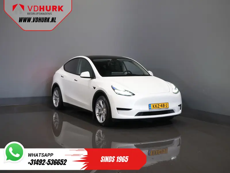 Tesla Model Y 60 kWh 455 km WLTP MARGE SOH 92%/ Pano/ Warmtepomp/ Adapt.Cruise/ Memory/ Elek.klep/ Stoelverw./ Navi/ 360 camera/ Climate/ 19”LMV 2023 leasen bij DreamLease: foto 1