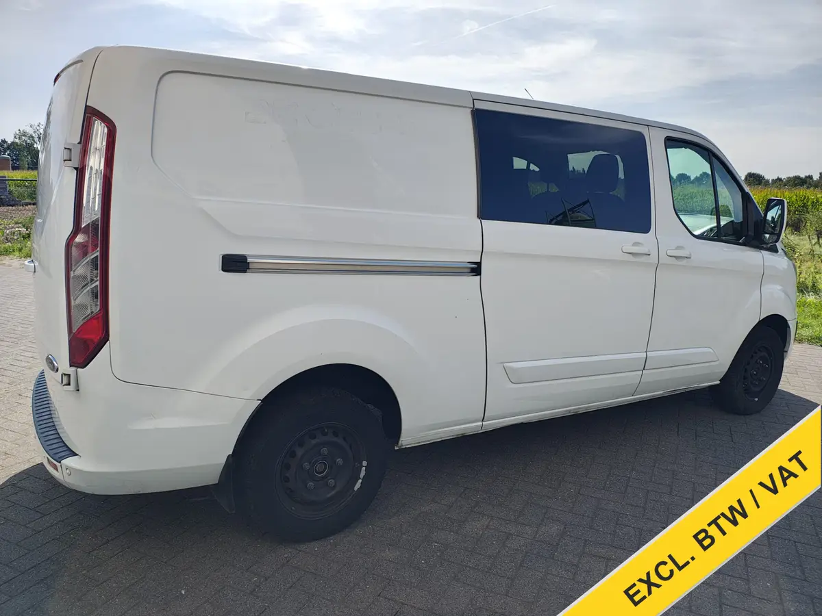 Ford Transit Custom 290 2.0TDCI 131PK L2H1 Euro 6 Dubbele Cabine 6-Persoons 2X Schuifdeur Airco Cruise Control Bluetooth Limited DC: foto 2