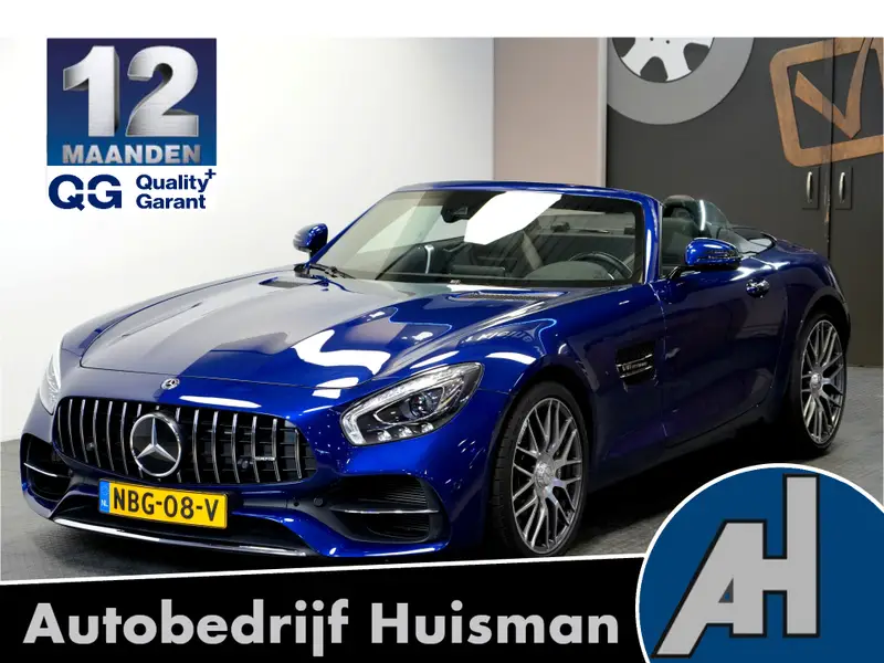 Mercedes-AMG GT Roadster 4.0 V8 350kW/476pk DCT7 DISTRONIC + BURMESTER + SOFTLEDER + AIRSCARF + CAMERA + DODEHOEK MELDER + PRE-SAFE + AMG PERF. UITLAAT + RIDE MODES + KEYLESS ENTRY&GO + PARKSENSOREN V&A + FOLIE VOORBUMPER + 19"/20" AMG-VELGEN GEPOLIJST! 2017 leasen bij DreamLease: foto 1
