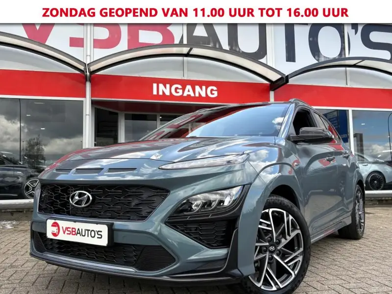 Hyundai Kona 1.0 T-GDI MHEV 120PK N-LINE SCHUIFDAK KRELL NAVI TREKHAAK CAMERA CARPLAY 2021 leasen bij DreamLease: foto 1