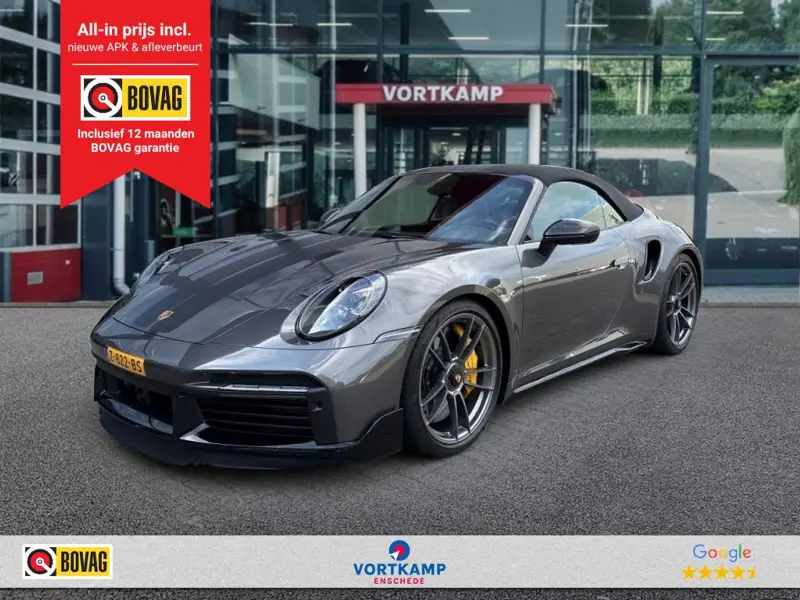 Porsche 911 992 TURBO S CABRIOLET MANUFAKTUR EXCLUSIVE LIFT/BURMEISTER/CARBON/TECHART/VOL-OPTIES! 2021 leasen bij DreamLease: foto 1