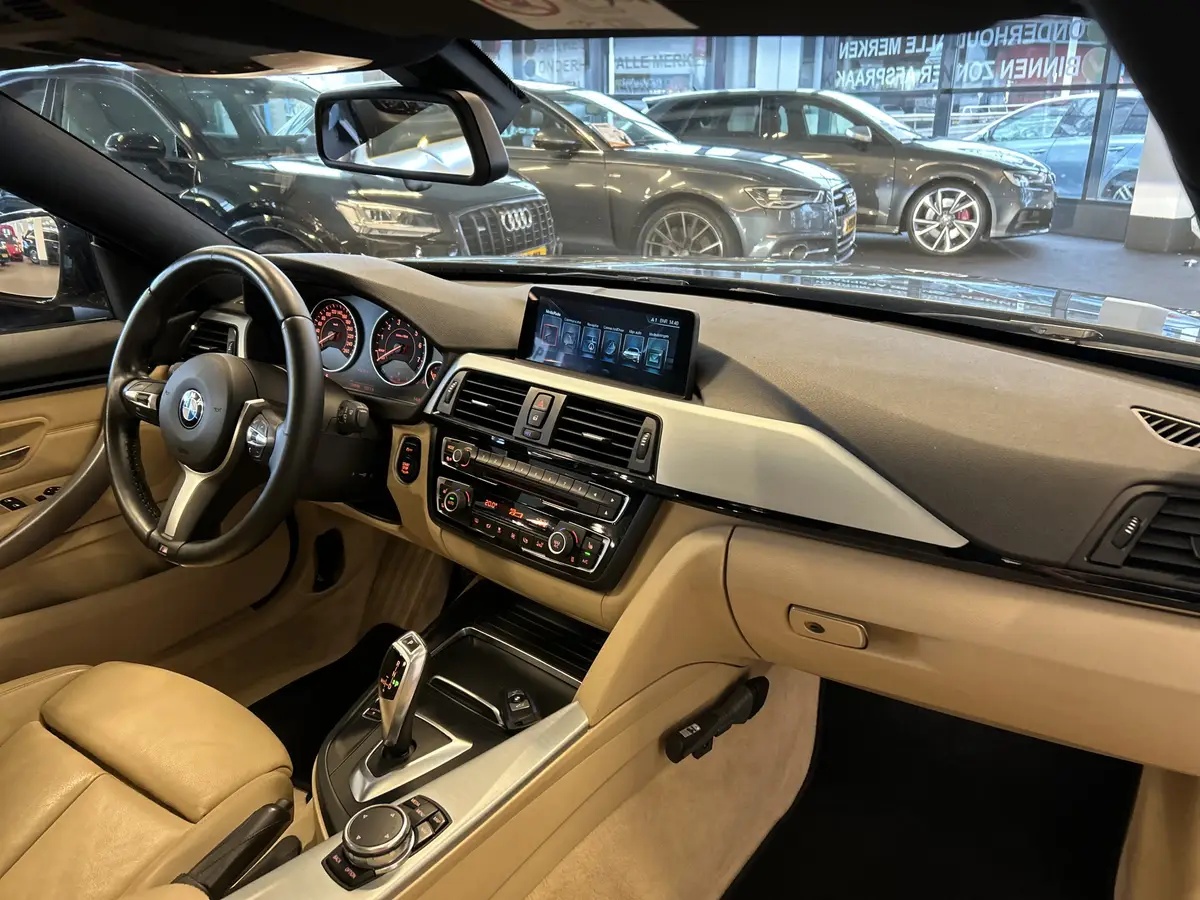 BMW 4 Serie Gran Coupé 418i Individual M-pakket Schuifkanteldak/Automaat/Navigatie/Climate controle/Cruise cotrole/Lederen bekleding+stoelverwarming/Xenon/LED dagrijverlichting/Parkeersensoren achter/Nederlandse auto/Dealeronderhouden: foto 2