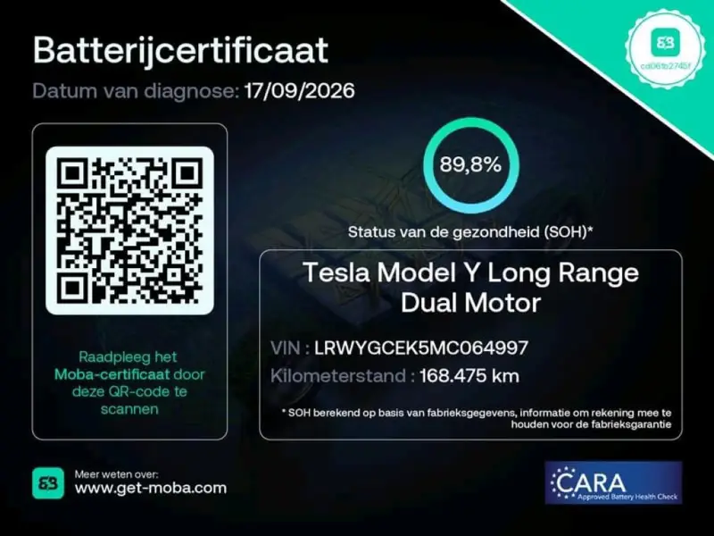 Tesla Model Y Long Range AWD 75 kWh Trekhaak SOH 89% DEALER OND 1 EIG 2021 leasen bij DreamLease: foto 1