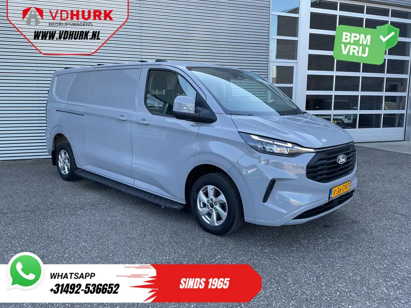Ford Transit Custom 2.0 TDCI 170 pk Aut. L2 LED/ Adapt.Cruise/ Standkachel/ 2x Schuifdeur/ Carplay/ Stoelverw./ Stuurverw./ Navi/ Climate/ Camera/ 16’LMV/ PDC/ Trekhaak 2024 leasen bij DreamLease: foto 1