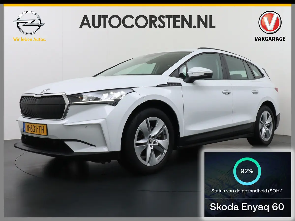 Škoda Enyaq iV 60 SOH 92% **1 Accu cel defect** Apple Carplay Android Auto Navi Ecc Cruise Control Camera Pdc Led: foto 1