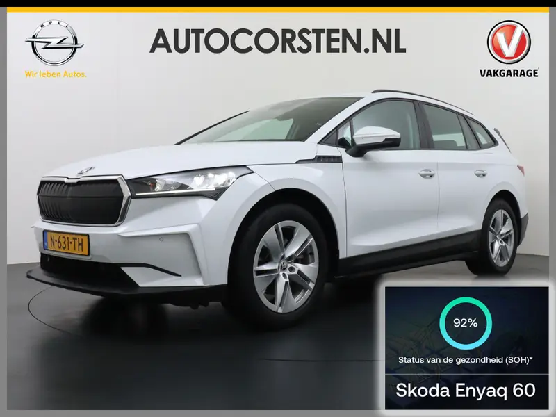 Škoda Enyaq iV 60 SOH 92% **1 Accu cel defect** Apple Carplay Android Auto Navi Ecc Cruise Control Camera Pdc Led 2021 leasen bij DreamLease: foto 1