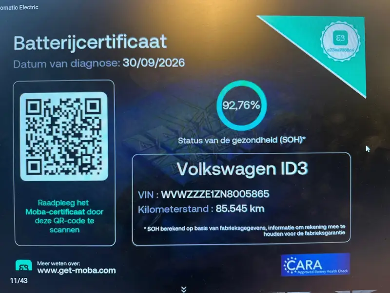 Volkswagen ID.3 Pro 58 kWh 92% SOH WARMTEPOMP DEALER OND 1 EIG 2022 leasen bij DreamLease: foto 2