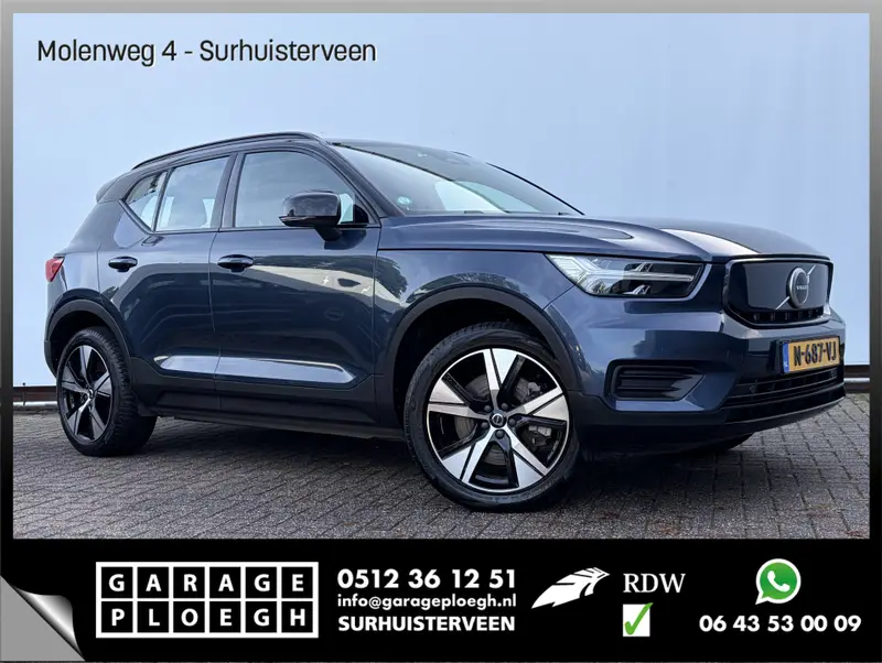 Volvo XC40 Recharge Plus SOH 95% Warmtepomp Elek.Trekhaak Stoelverw Carplay Orig.NL 100% Elektrisch! 2021 leasen bij DreamLease: foto 1