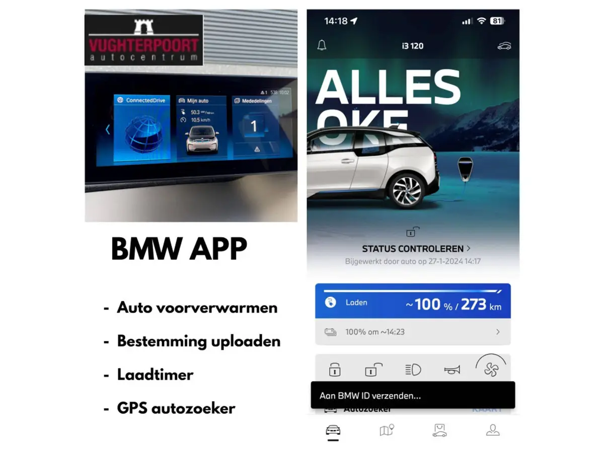 BMW i3 S /184pk*Unique Forever*120Ah 42 kWh/Leder/99%/H-Kardon/2xAdaptive/Sunroof/Carplay/W-pomp: foto 51