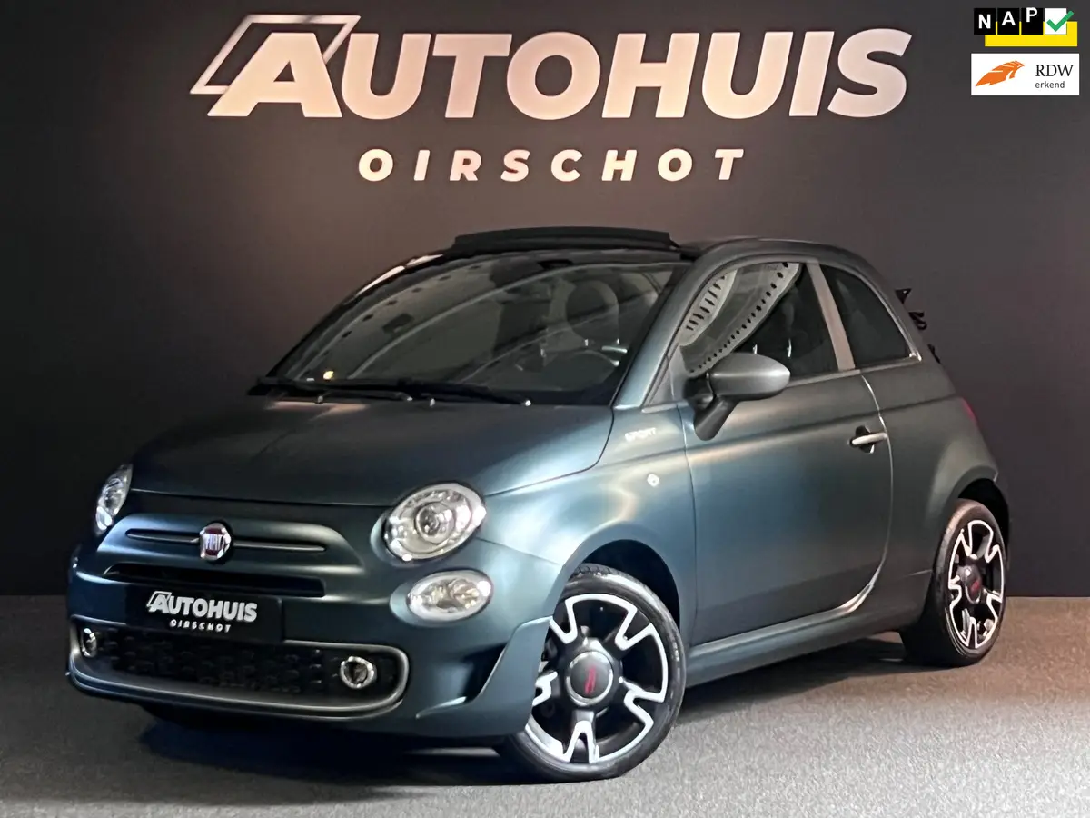 Fiat 500C 1.0 Hybrid Sport Matt groen/ Beats Audio/ Carplay/ DAB+/ Cruise Control: foto 1