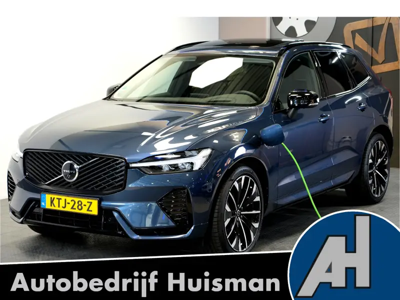 Volvo XC60 2.0 T8 AWD 335kw/456pk Aut8 Plug-in hybrid Plus Dark LUCHTVERING + PANORAMADAK + 360 CAMERA + MATRIX LED + HARMAN/KARDON + ADAPT.CRUISE + BLIS + HEAD-UP DISPLAY + LANE ASSIST + STOELVERWARMING V&A + PARKSENSOREN + 21” LM-VELGEN!! 2025 leasen bij DreamLease: foto 1