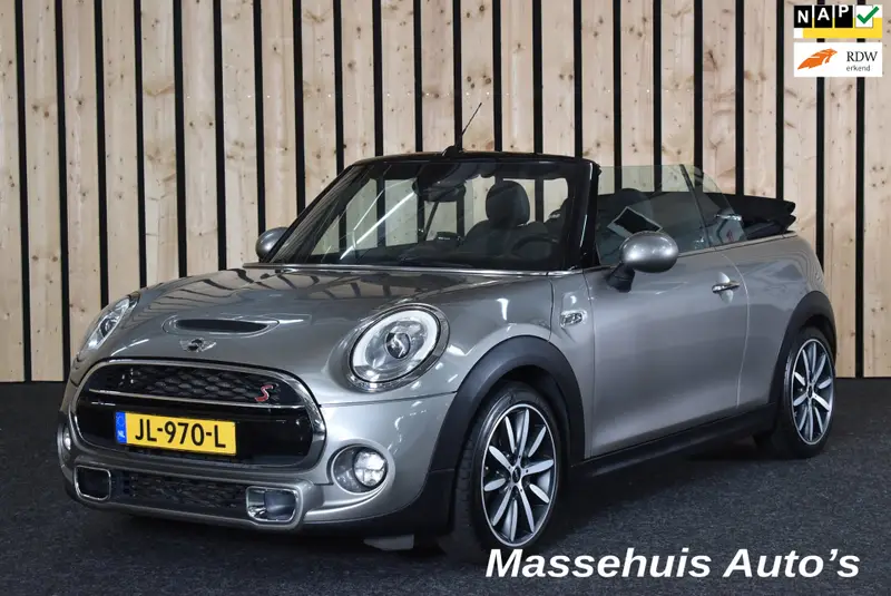 MINI Cooper S Cabrio 2.0 Chili Serious Business 192 PK JCW LED 17" NL-auto Stoelverw. Clima + Nwe APK 2016 leasen bij DreamLease: foto 1