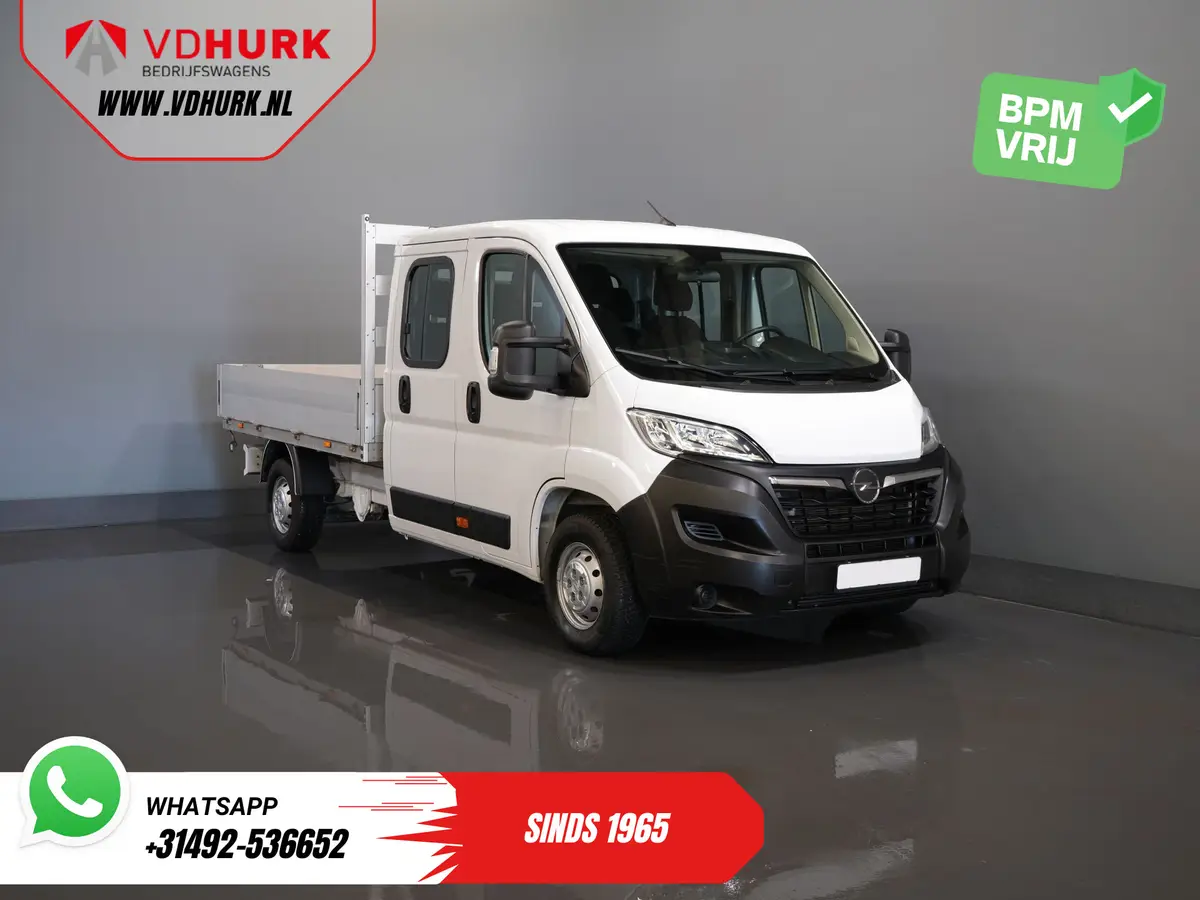 Opel Movano 2.2 140 pk DC Dubbel Cabine Open Laadbak/ 7 Pers./ 2.5t Trekverm./ Cruise/ Airco/ 288x215x35/ Pick up: foto 1