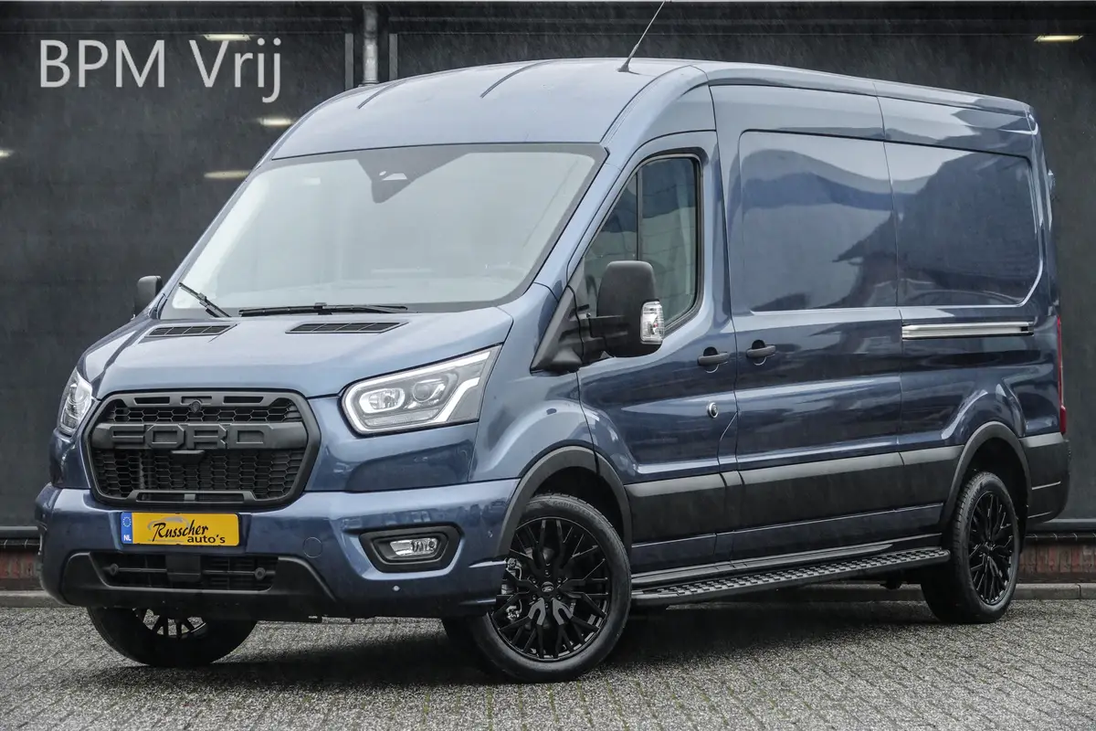 Ford Transit L3H2 | 2.0Tdci 165Pk A8 Aut. | 350 | Raptor Edition | 2x Schuifdeur | Nieuw Model | Chrome Blue: foto 1