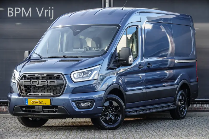 Ford Transit L2H2 2.0Tdci 130Pk | 310 | Raptor Edition | Virtual Cockpit | 360° camera | 2x Schuifdeur | 16'' | Chrome Blue 2024 leasen bij DreamLease: foto 1