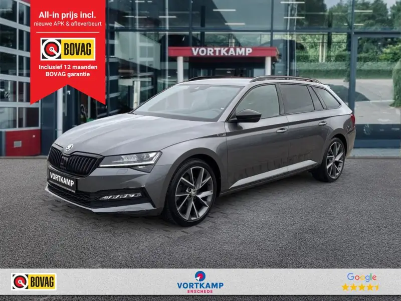 Škoda Superb 2.0 TDI DSG SPORTLINE PDC/ELEK-KLEP/ACC/MEM/STOEL+STUURVERW/CARPLAY 2022 leasen bij DreamLease: foto 1